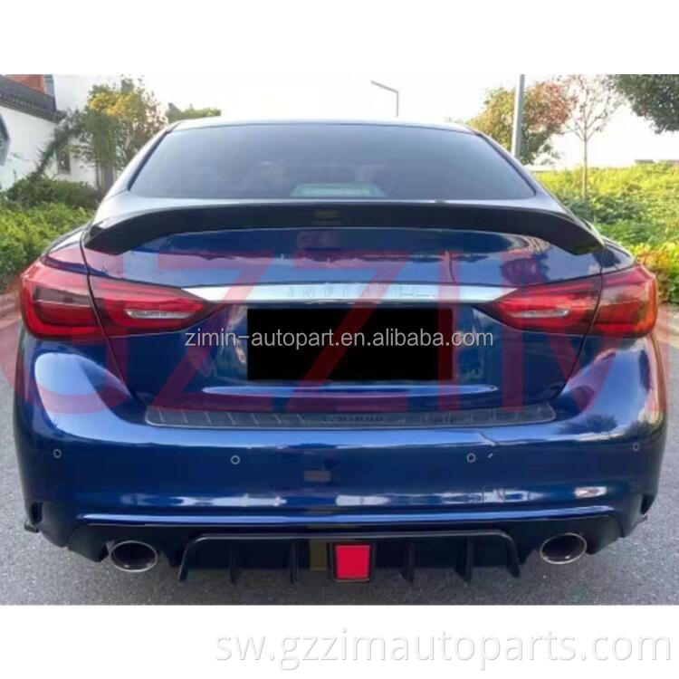 Plastiki nyuma nyuma bumper mwili vifaa vifaa vya mwili kwa infiniti q50 2018